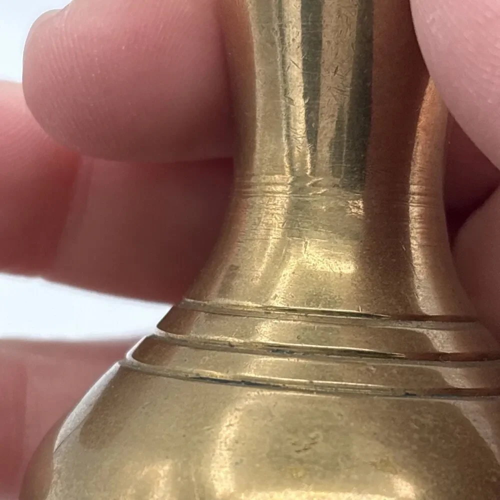 Vintage Miniature Brass Vase 3.2